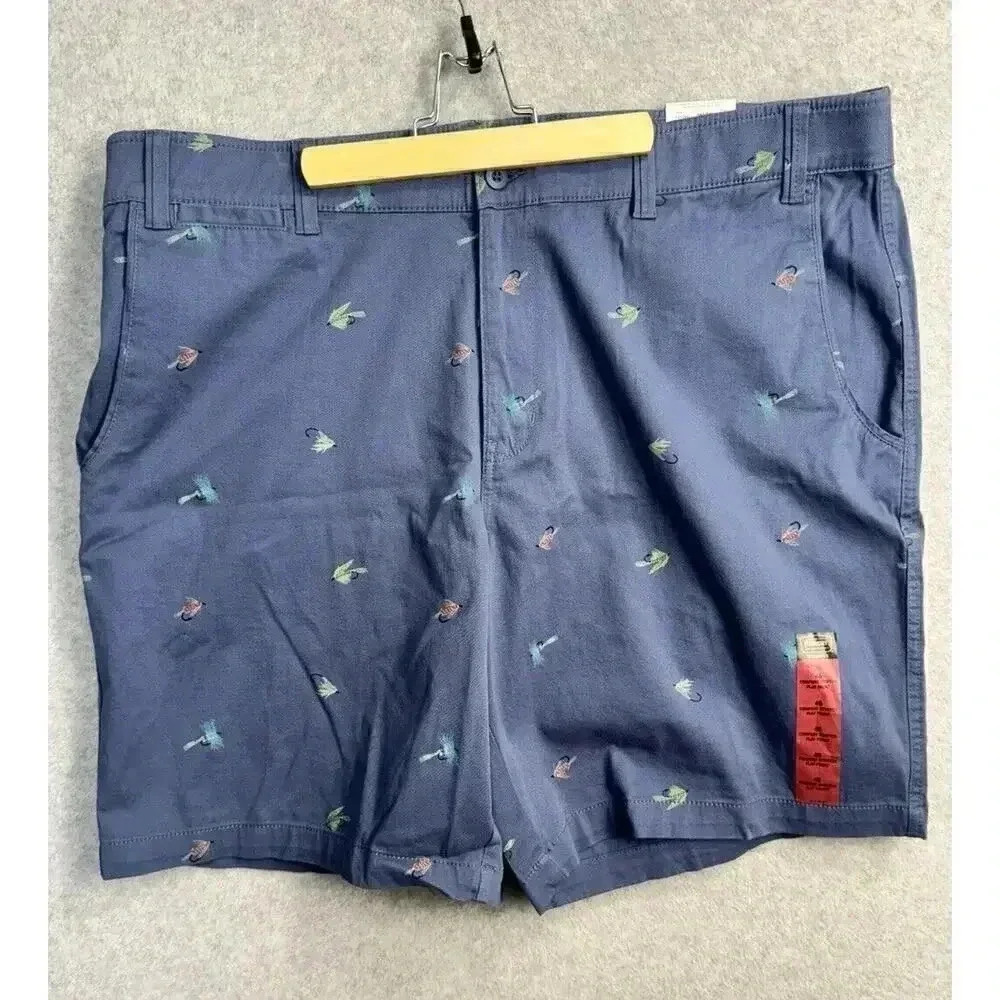 NWT The Foundry Shorts Flex Flat Front Comfort Stretch Vint Indigo‎ Lures W46